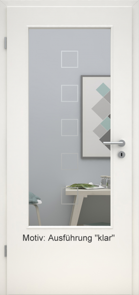Tür mit Glasmotiv Sand 12 auf weißem Glas