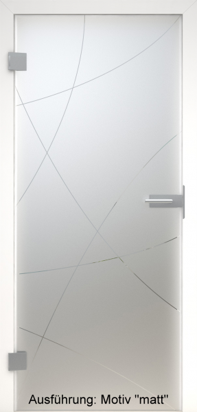 Ganzglastür mit Glasmotiv SAND 90