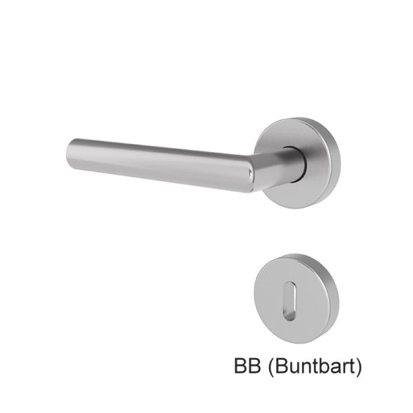 Türgriff BALTRUM Edelstahl mit runden Rosetten