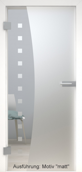 Ganzglastür mit Glasmotiv SAND 9