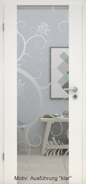 Holzglastür mit Glasmotiv Sand 38