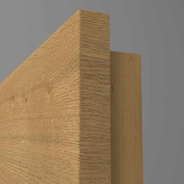 Tür CPL Natural Touch Fachwerk Eiche Honig quer
