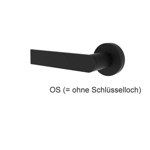 Türgriff GOMERO mattschwarz mit runden Rosetten