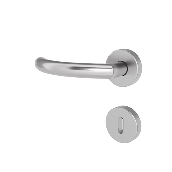 Türgriff LANGEOOG Edelstahl mit runden Rosetten