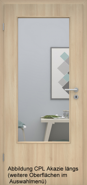 Tür Designkante mit Lichtausschnitt DIN