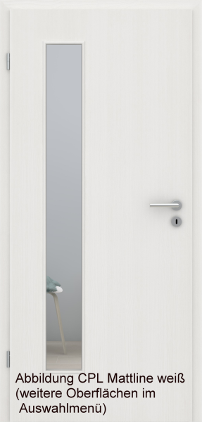 Tür Designkante mit Lichtausschnitt LA008/BS