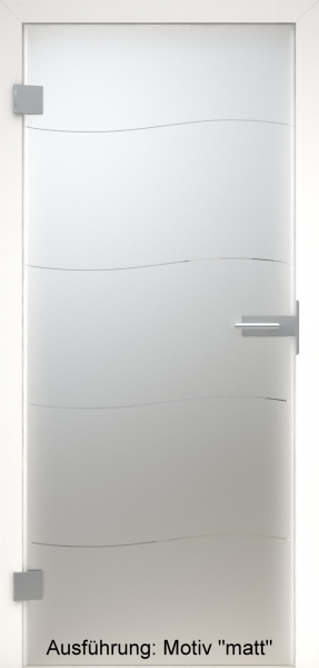 Ganzglastür mit Glasmotiv SAND 87