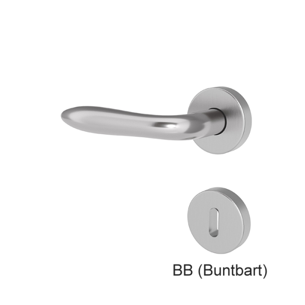 Türgriff NORDERNEY Edelstahl mit runden Rosetten