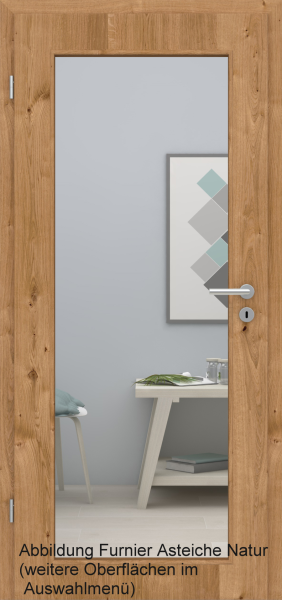 Tür Furnier Asteiche mit Lichtausschnitt LA XL