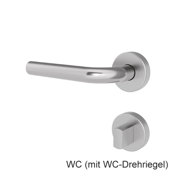 Türgriff BORKUM Edelstahl mit runden Rosetten