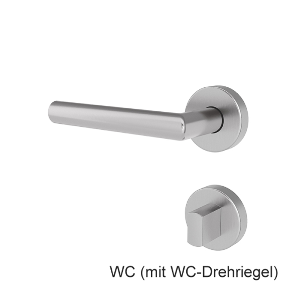 Türgriff BALTRUM Edelstahl mit runden Rosetten