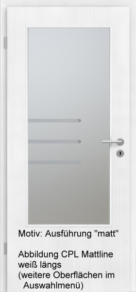 Tür mit Glasmotiv Sand 28 auf weißem Glas