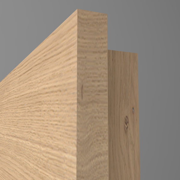 Tür Furnier Asteiche Creme matt-lackiert **quer**