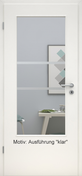 Tür mit Glasmotiv Sand 41 auf weißem Glas