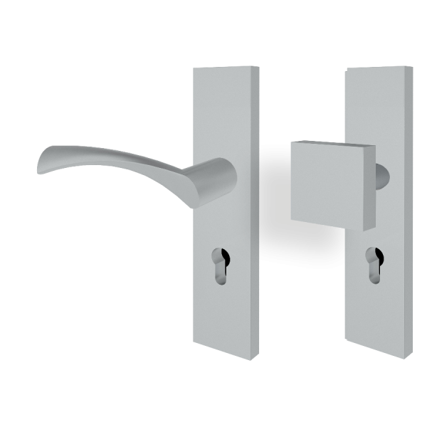 Schutzbeschlag GAVI Edelstahl / Langschild eckig