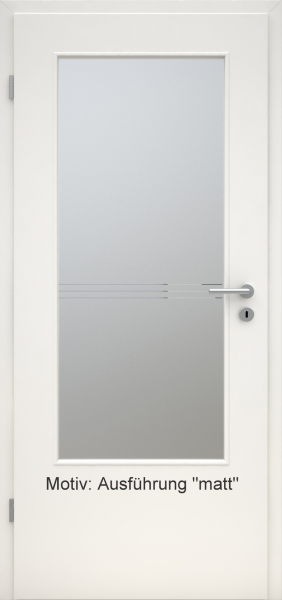 Tür mit Glasmotiv Sand 81 auf weißem Glas