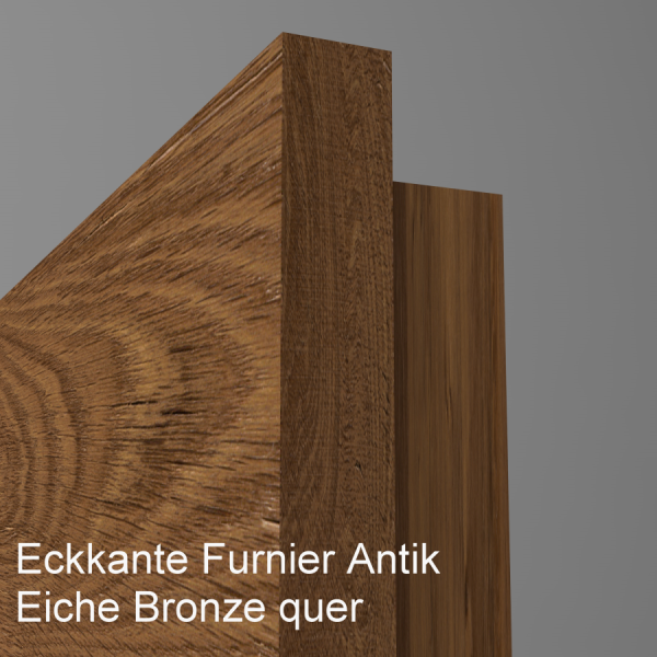 Tür Furnier ANTIK mit Glasmotiv Sand 48 auf weißem Glas