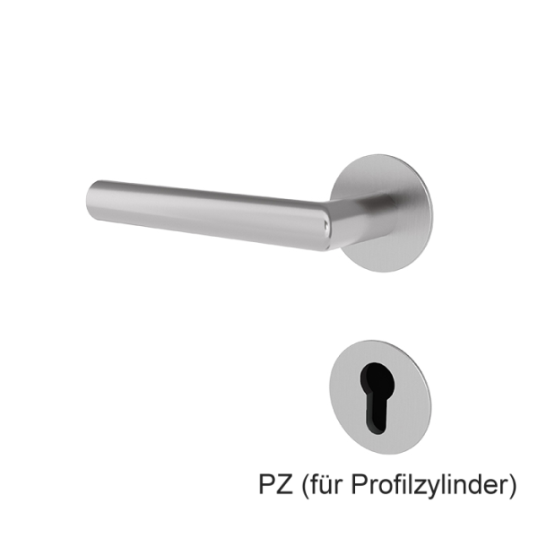 Türgriff BALTRUM Edelstahl mit runden Flach-Rosetten