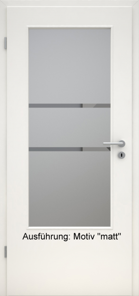 Tür mit Glasmotiv Sand 41 auf grauem Glas
