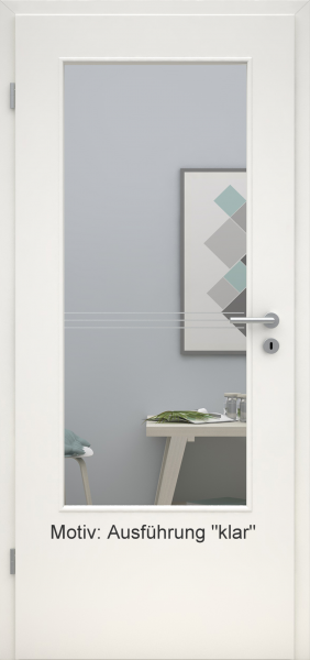 Tür mit Glasmotiv Sand 81 auf weißem Glas