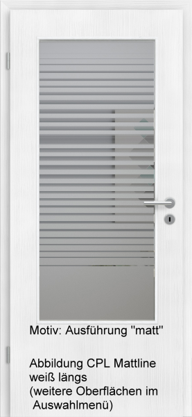 Tür mit Glasmotiv Sand 80 auf grauem Glas