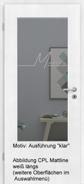 Tür mit Glasmotiv Sand 83 auf grauem Glas