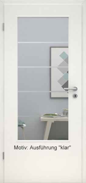 Tür mit Glasmotiv Sand 18 auf weißem Glas