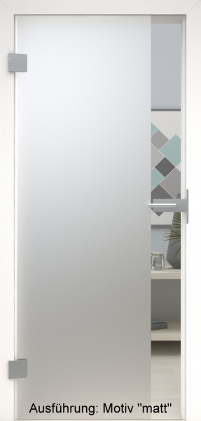 Ganzglastür mit Glasmotiv SAND 95