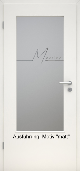 Tür mit Glasmotiv Sand 83 auf grauem Glas