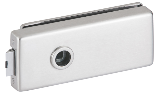 Glastürschloss + Band-Set MODERN Edelstahl