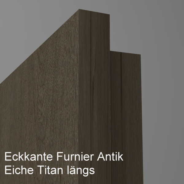 Tür Furnier ANTIK mit Glasmotiv Sand 48 auf weißem Glas