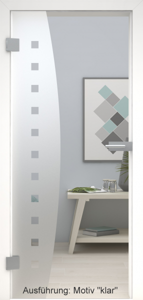 Ganzglastür mit Glasmotiv SAND 9