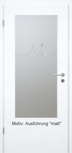 Tür mit Glasmotiv Sand 83 auf weißem Glas