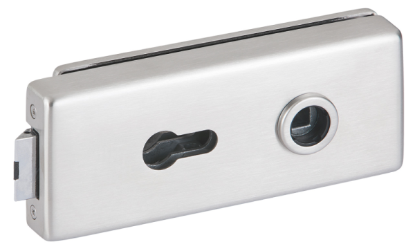 Glastürschloss + Band-Set MODERN Edelstahl