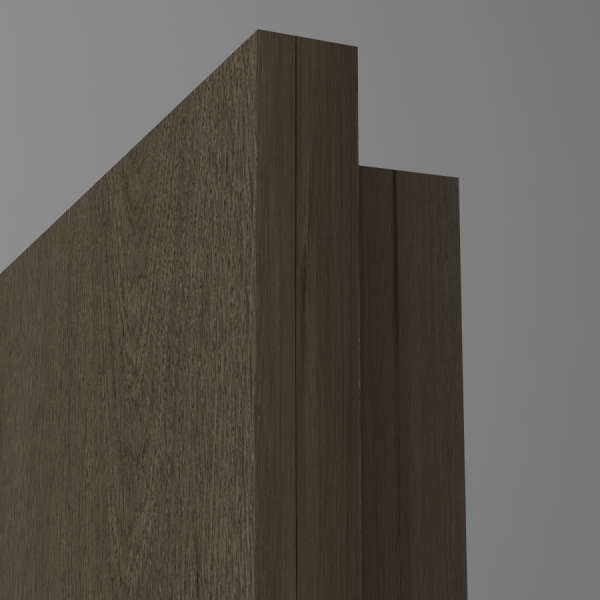 Tür Furnier ANTIK Eiche Titan matt-lackiert **längs**