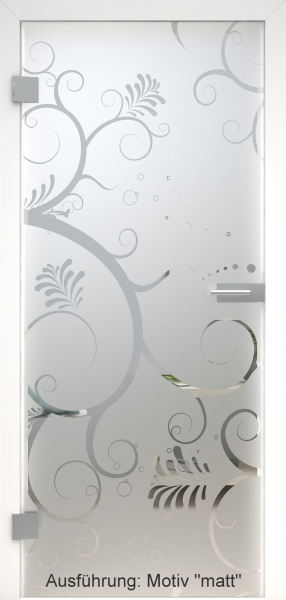 Ganzglastür mit Glasmotiv SAND 38
