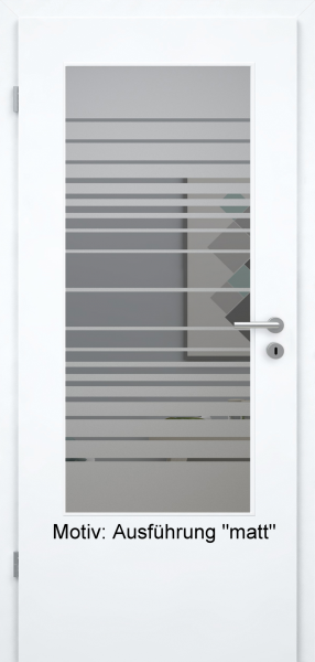 Tür mit Glasmotiv Sand 17 auf grauem Glas