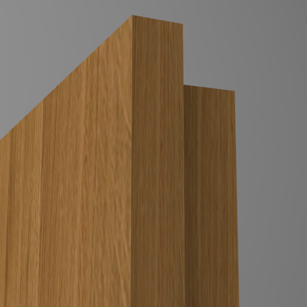 Tür Furnier PLANKENEICHE Natur geölt **längs**