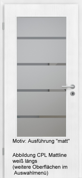 Tür mit Glasmotiv Sand 48 auf grauem Glas