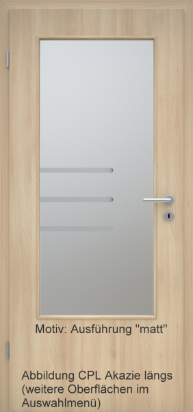 Tür mit Glasmotiv Sand 28 auf weißem Glas