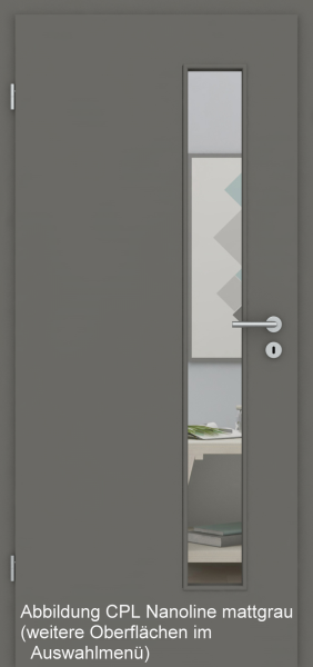 Tür Designkante mit Lichtausschnitt LA008/DS