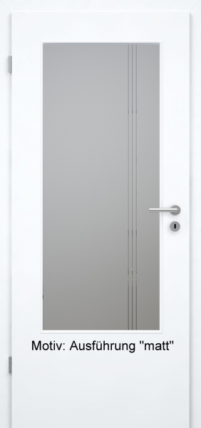Tür mit Glasmotiv Sand 96 auf grauem Glas