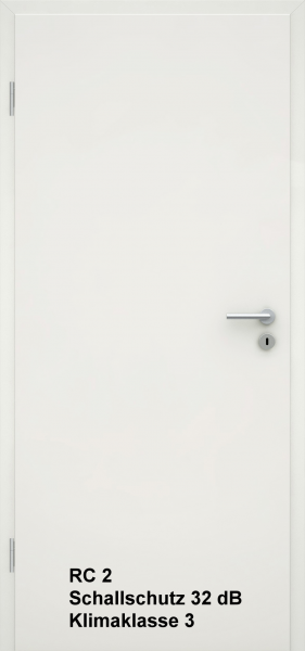 Einbruchhemmende Tür RC2 mit Rundkante / Schallschutz 32 dB