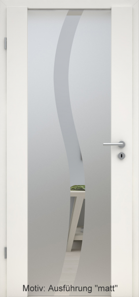 Holzglastür mit Glasmotiv Sand 50