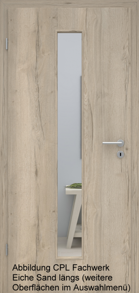 Tür Designkante mit Lichtausschnitt LA008/M