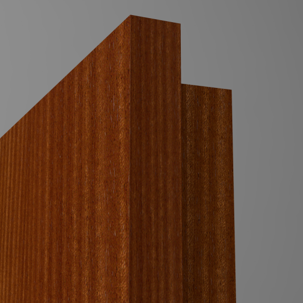 Innentür Furnier Mahagoni mit Eckkante