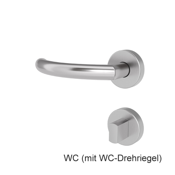 Türgriff LANGEOOG Edelstahl mit runden Rosetten