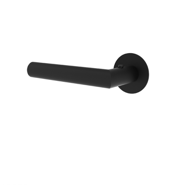 Smart2Lock Türgriff JANA mattschwarz mit runden Flach-Rosetten