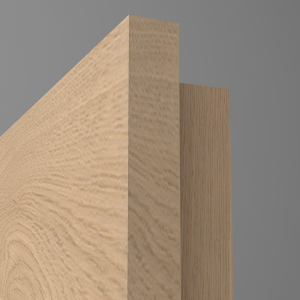 Tür Furnier PLANKENEICHE Creme matt-lackiert **quer**