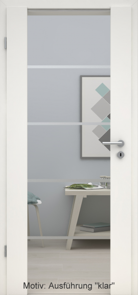 Holzglastür mit Glasmotiv Sand 18